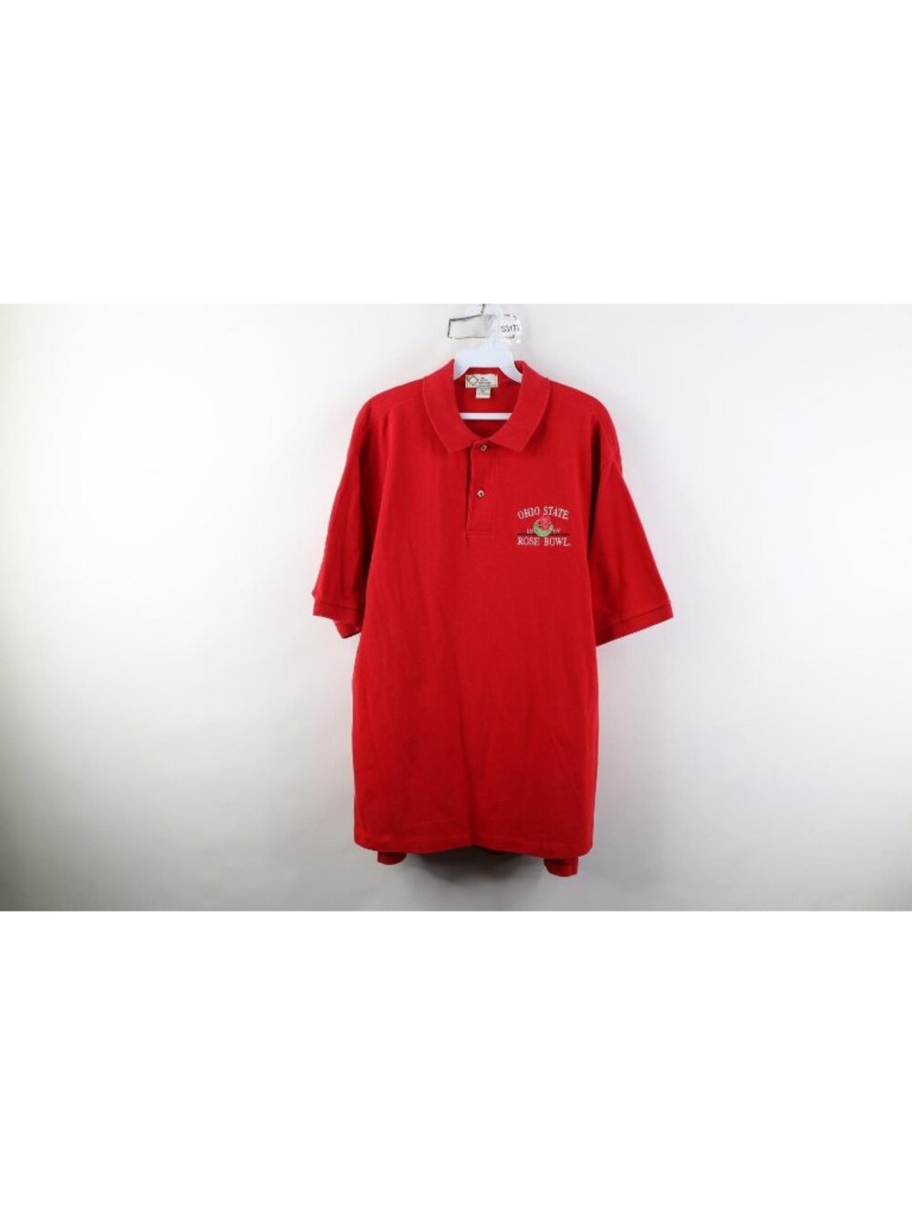 Vintage 90s Mens XL 1997 Rose Bowl Ohio State University Football Golf Polo USA